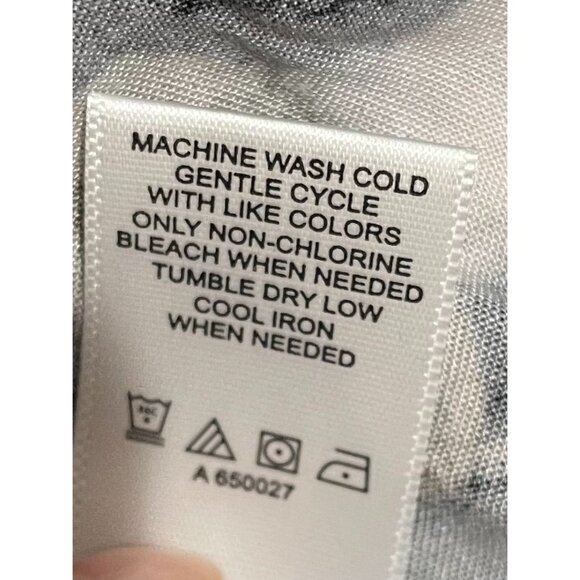 LOGO By Lori Goldstein Multi-Color Abstract Print Tiered Rayon Dress Womens M - Picture 11 of 13